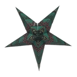 kerstster-met-verlichtingsset-donkergroene-ster-green-cashmere-kerstverlichting-kerstdecoratie-60-cm