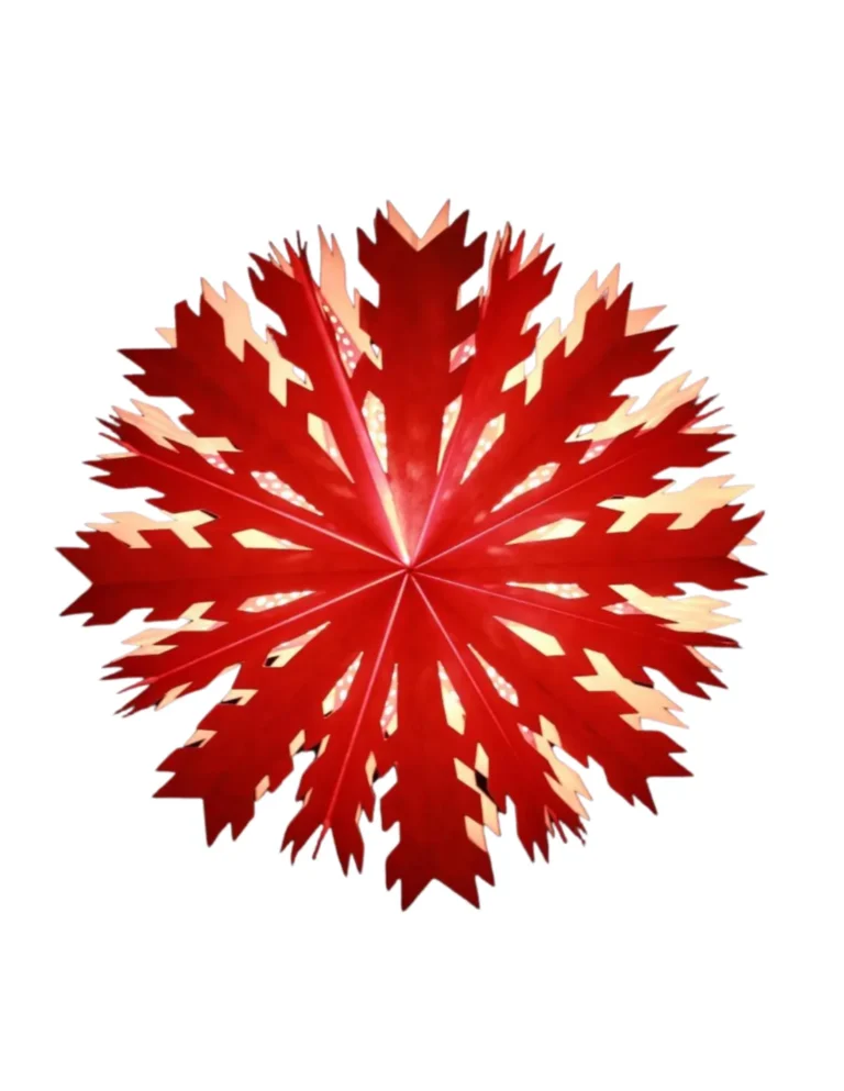 kerstster-rode-snowflake-small-zonder-verlichtingsset