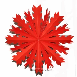 kerstster-rode-snowflake-small-zonder-verlichtingsset